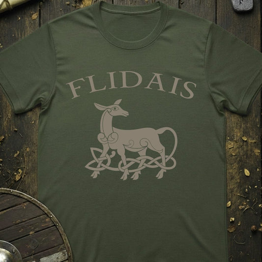 Military Green / S Flidais Celtic Goddess T-Shirt