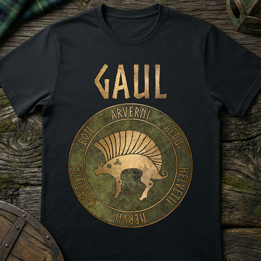 Gaul tribes black t-shirt