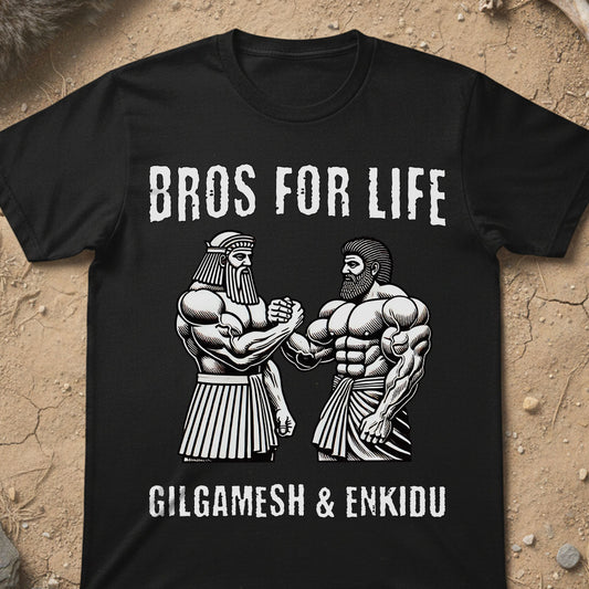 Gilgamesh and Enkidu Bros T-Shirt