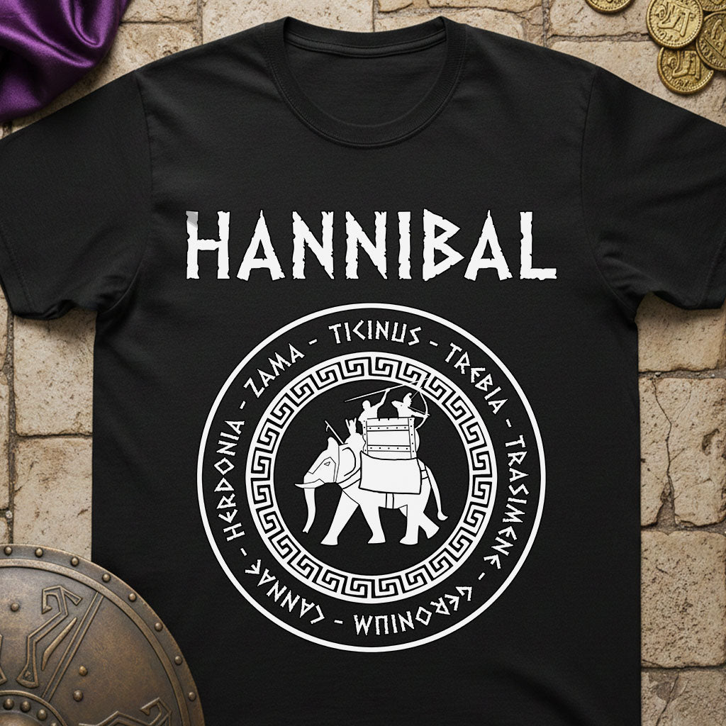 Hannibal Barca 2nd Punic War Battles War Elephant T-Shirt