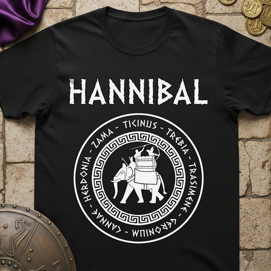 Hannibal Barca 2nd Punic War Battles War Elephant T-Shirt