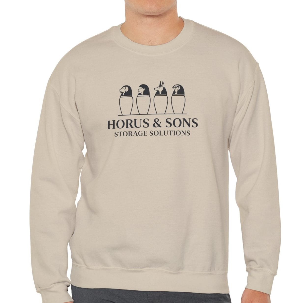 Horus and Sons Storage Solutions Sweatshirt Funny Egyptian Mythology Canopic Jars