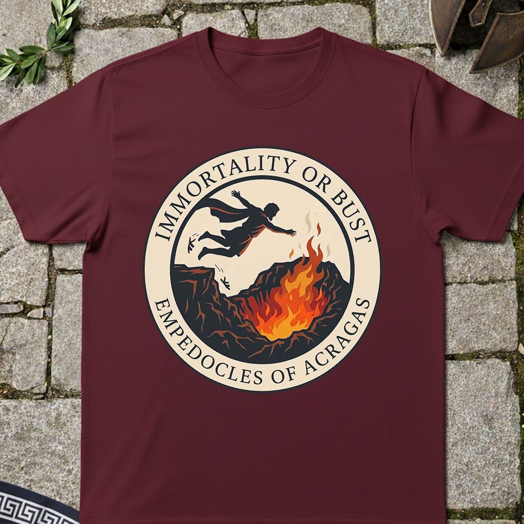 Maroon / S Immortality or Bust Empedocles T-Shirt