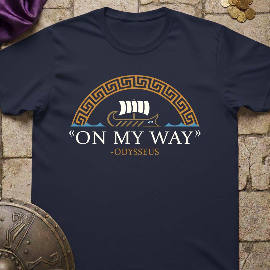 Navy / S Odysseus On My Way T-Shirt