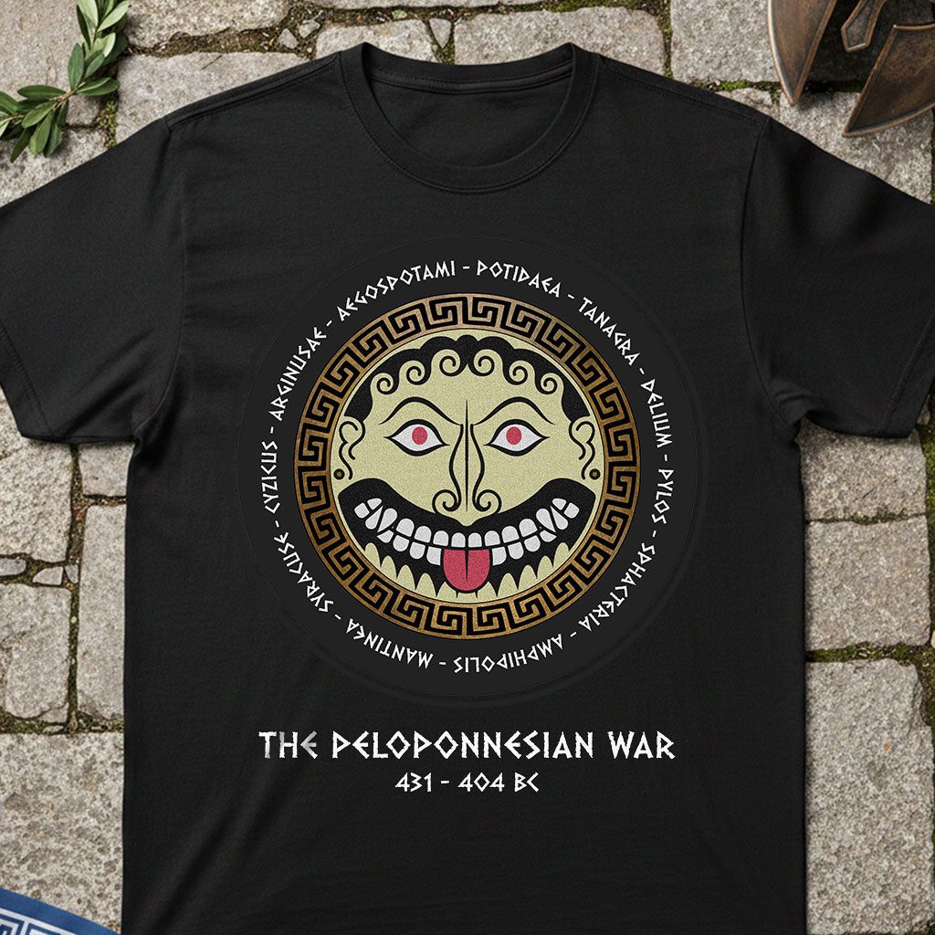 Peloponnesian War Battles Hoplite Shield T-Shirt