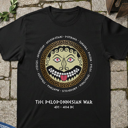 Peloponnesian War Battles Hoplite Shield T-Shirt