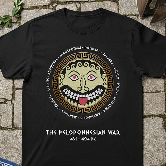 Peloponnesian War Battles Hoplite Shield T-Shirt