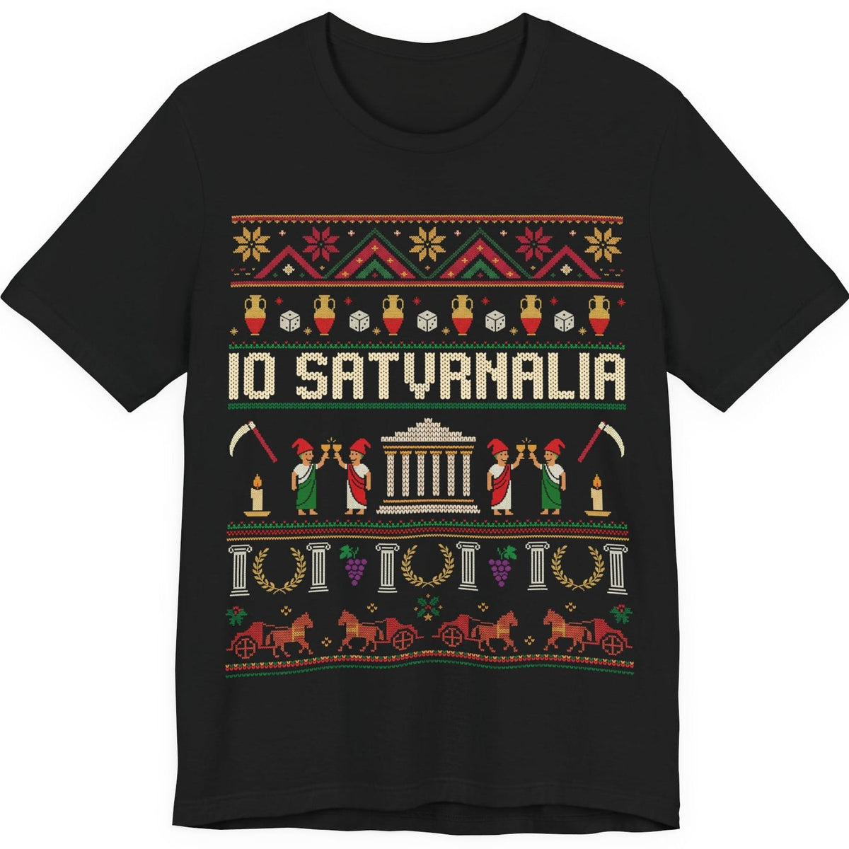 Black / S Saturnalia Ugly Christmas T-Shirt