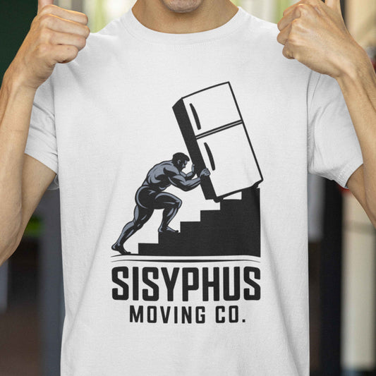 Sisyphus Moving Co. Funny Greek Mythology T-Shirt