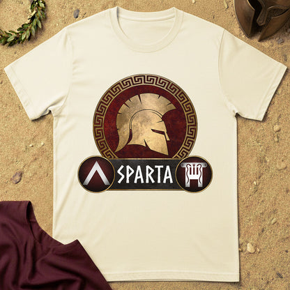 Sparta - Spartan Helmet and Shields T-Shirt