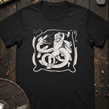 Black / S Thor vs Jormungandr Ragnarok T-Shirt