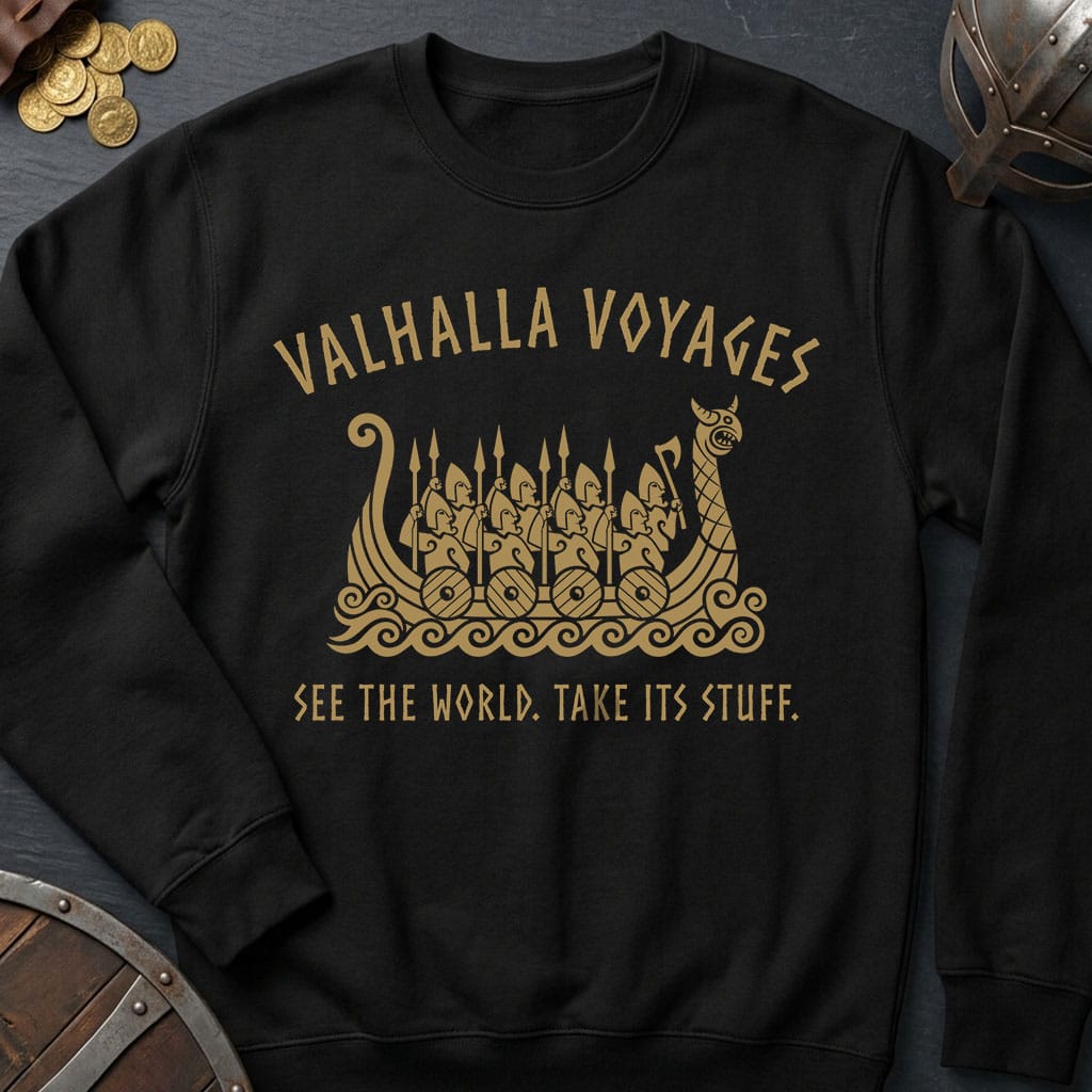 Black / S Valhalla Voyages Sweatshirt