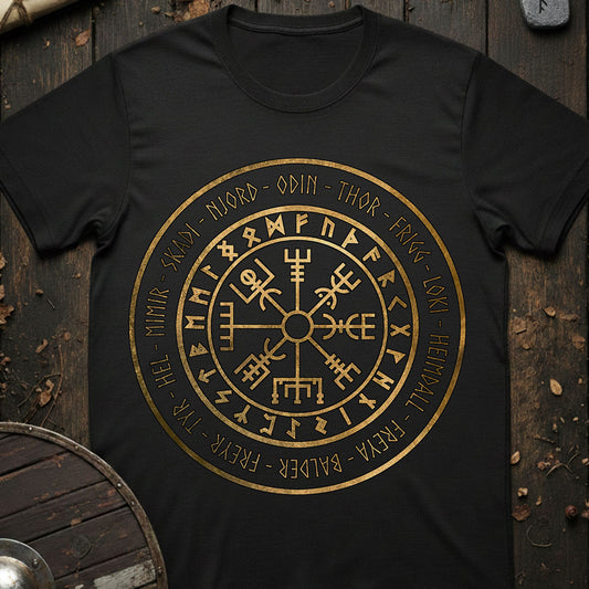 Norse Gods and Goddesses Vegvisir T-Shirt