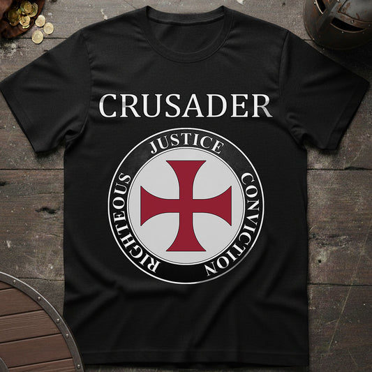 Crusader Symbol - Medieval Knight Shield Virtues T-shirt