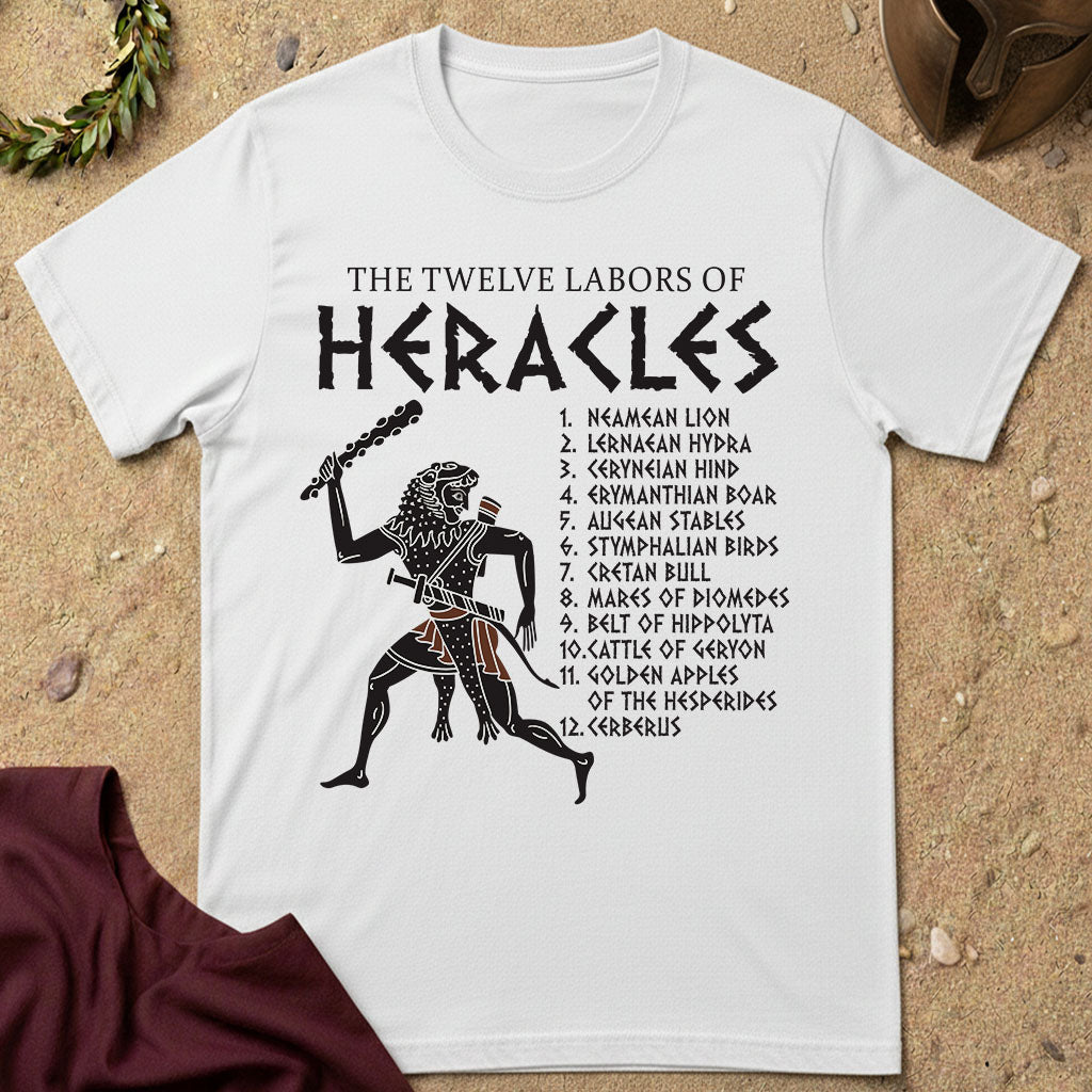 Heracles 12 Labors Greek Mythology T-Shirt