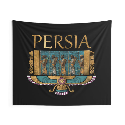 60" × 50" Ancient Persia - Immortals of the Persian Army Indoor Wall Tapestry 60" x 50"