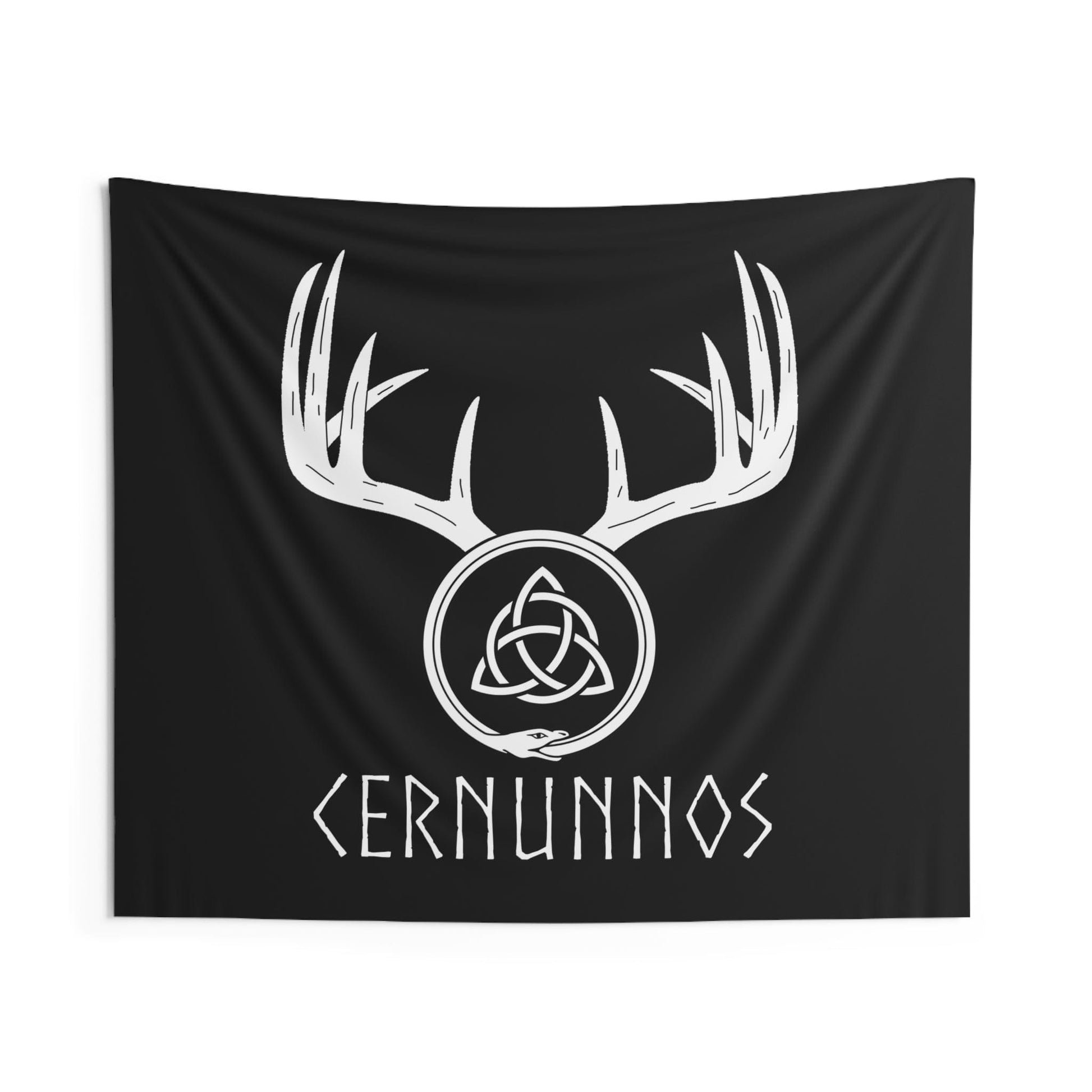 60" × 50" Cernunnos Celtic God - Celtic Mythology - Cernunnos Symbol Indoor Wall Tapestry 60" x 50"