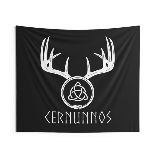 60" × 50" Cernunnos Celtic God - Celtic Mythology - Cernunnos Symbol Indoor Wall Tapestry 60" x 50"