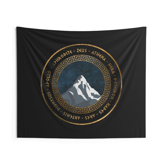 60" × 50" Greek Gods Ancient Greece Pantheon Gods and Goddesses of Olympus Indoor Wall Tapestry 60" x 50"
