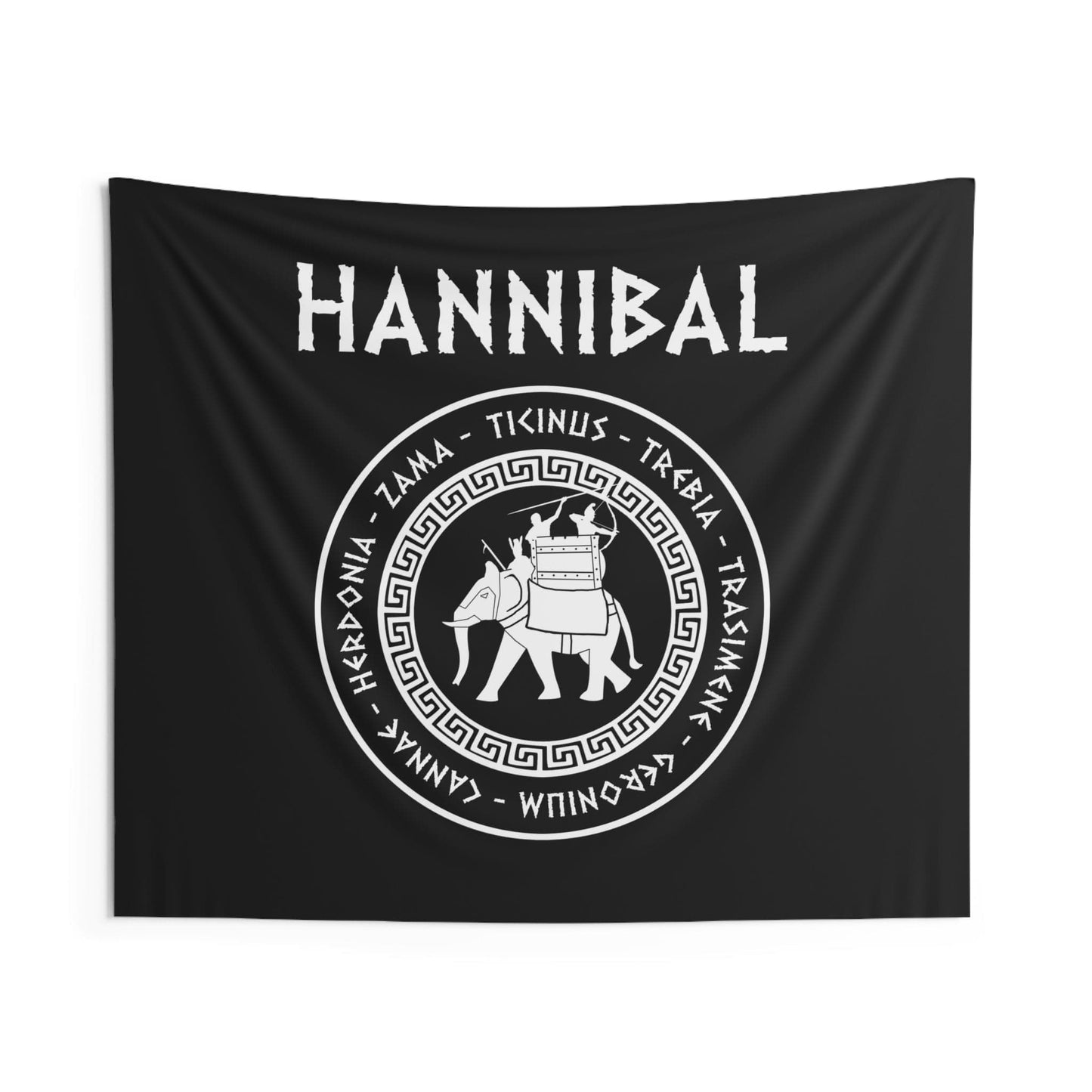 60" × 50" Hannibal Barca 2nd Punic War Battles War Elephant Indoor Wall Tapestry 60" x 50"