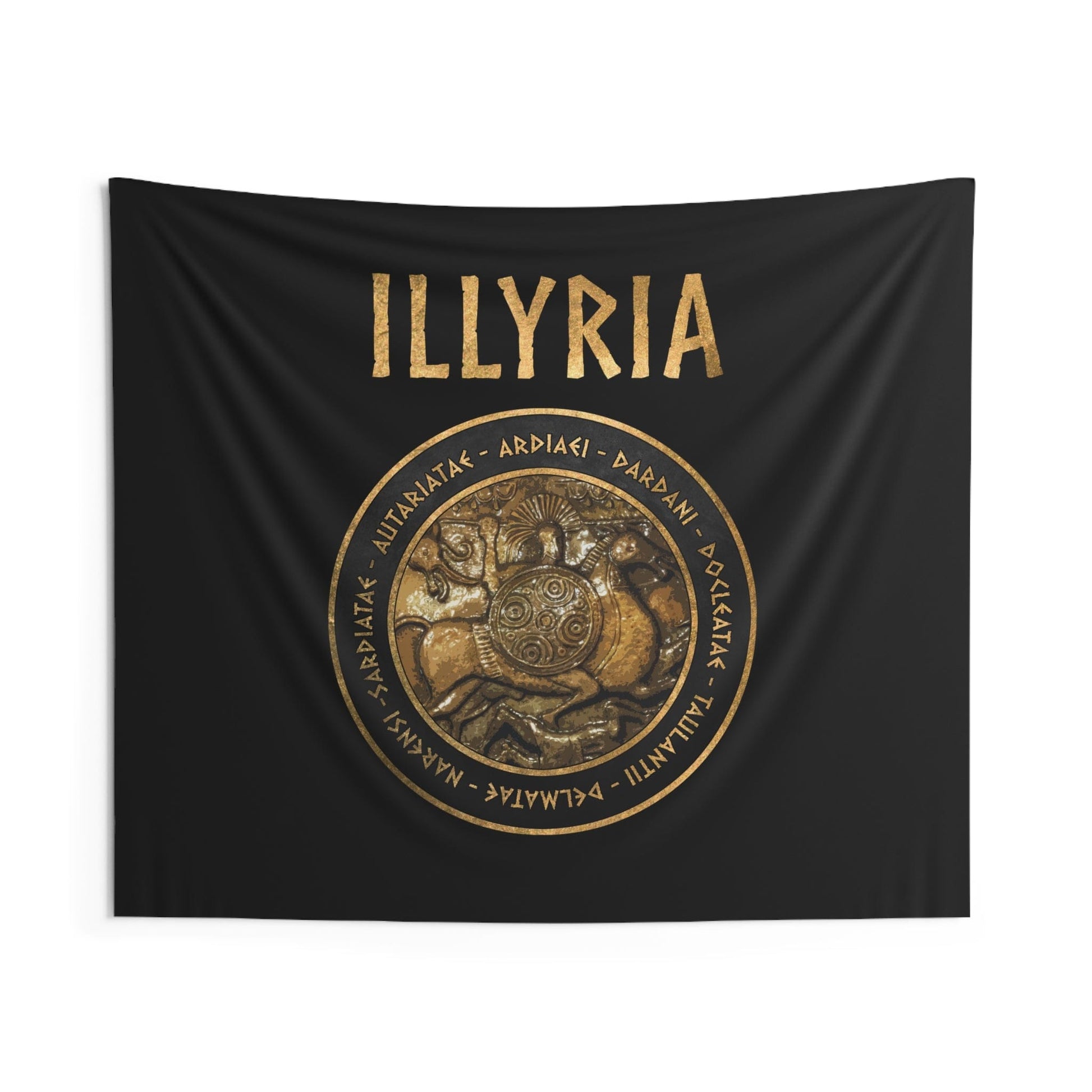 60" × 50" Illyria - Ancient Illyrian Tribes - Warrior of Illyria - Ancient History Indoor Wall Tapestry 60" x 50"