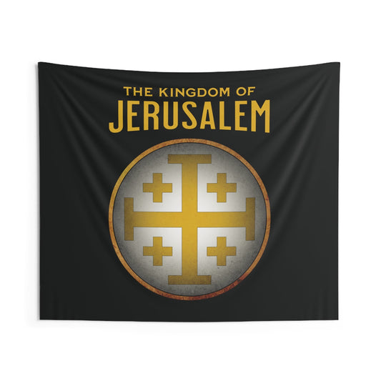 60" × 50" Jerusalem Cross - The Kingdom of Jerusalem Heraldry Indoor Wall Tapestry 60" x 50"