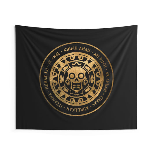 60" × 50" Mayan Gods - Ancient Maya Pantheon Indoor Wall Tapestry 60" x 50"
