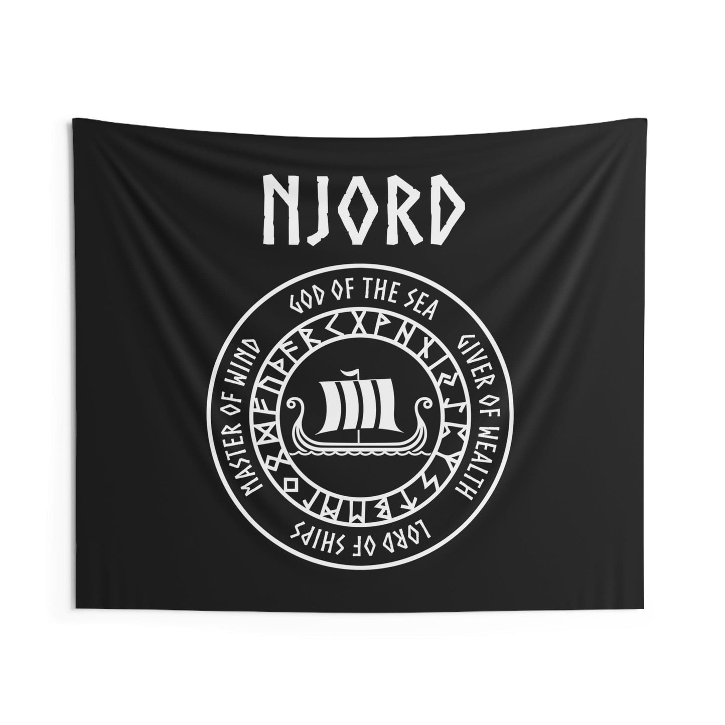 60" × 50" Njord Norse God of the Sea Indoor Wall Tapestry 60" x 50"