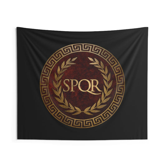 60" × 50" SPQR Ancient Rome Symbol Indoor Wall Tapestry 60" x 50"