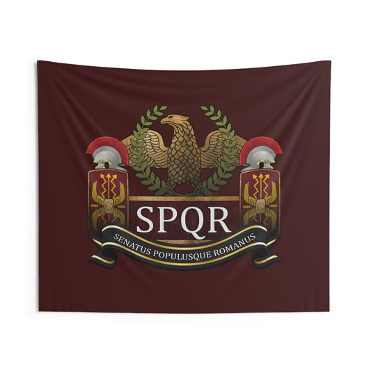 60" × 50" SPQR Legionary of Rome - Roman Empire - Roman Army Indoor Wall Tapestry 60" x 50"