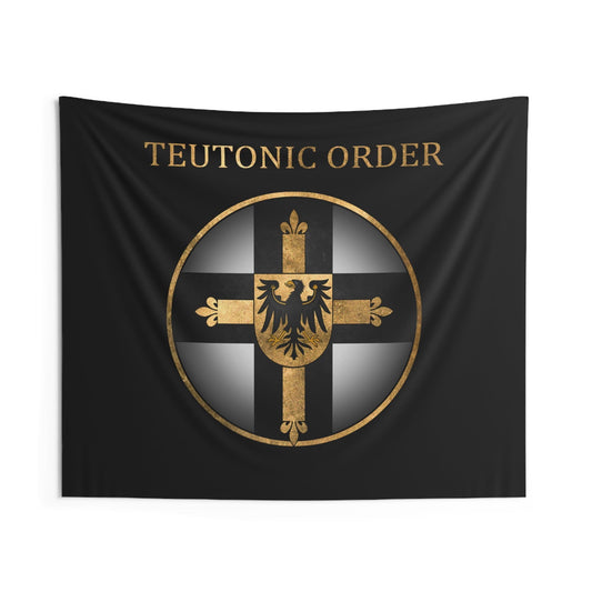 60" × 50" Teutonic Order Symbol - Teutonic Cross Heraldry - Medieval History - Teutonic Knights Indoor Wall Tapestry 60" x 50"