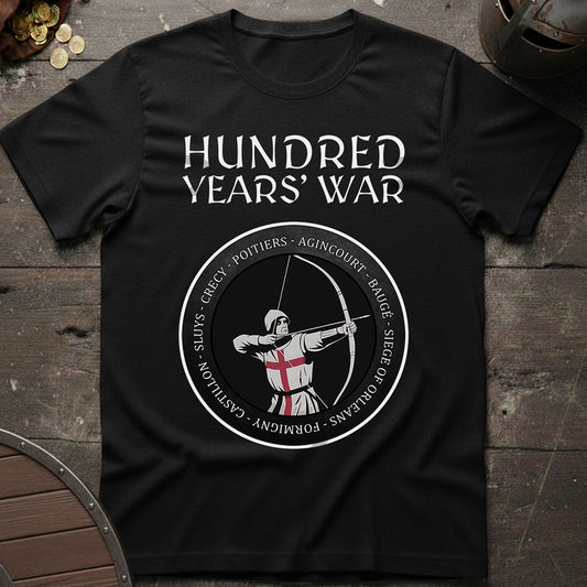 Hundred Years' War Battles Longbowman T-Shirt