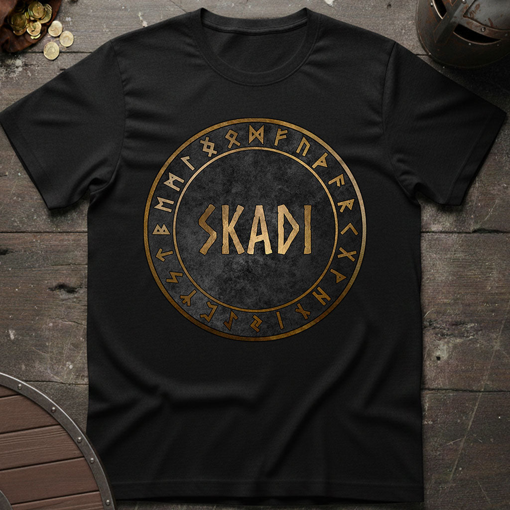 Skadi Norse Goddess of Winter Viking Runes T-Shirt
