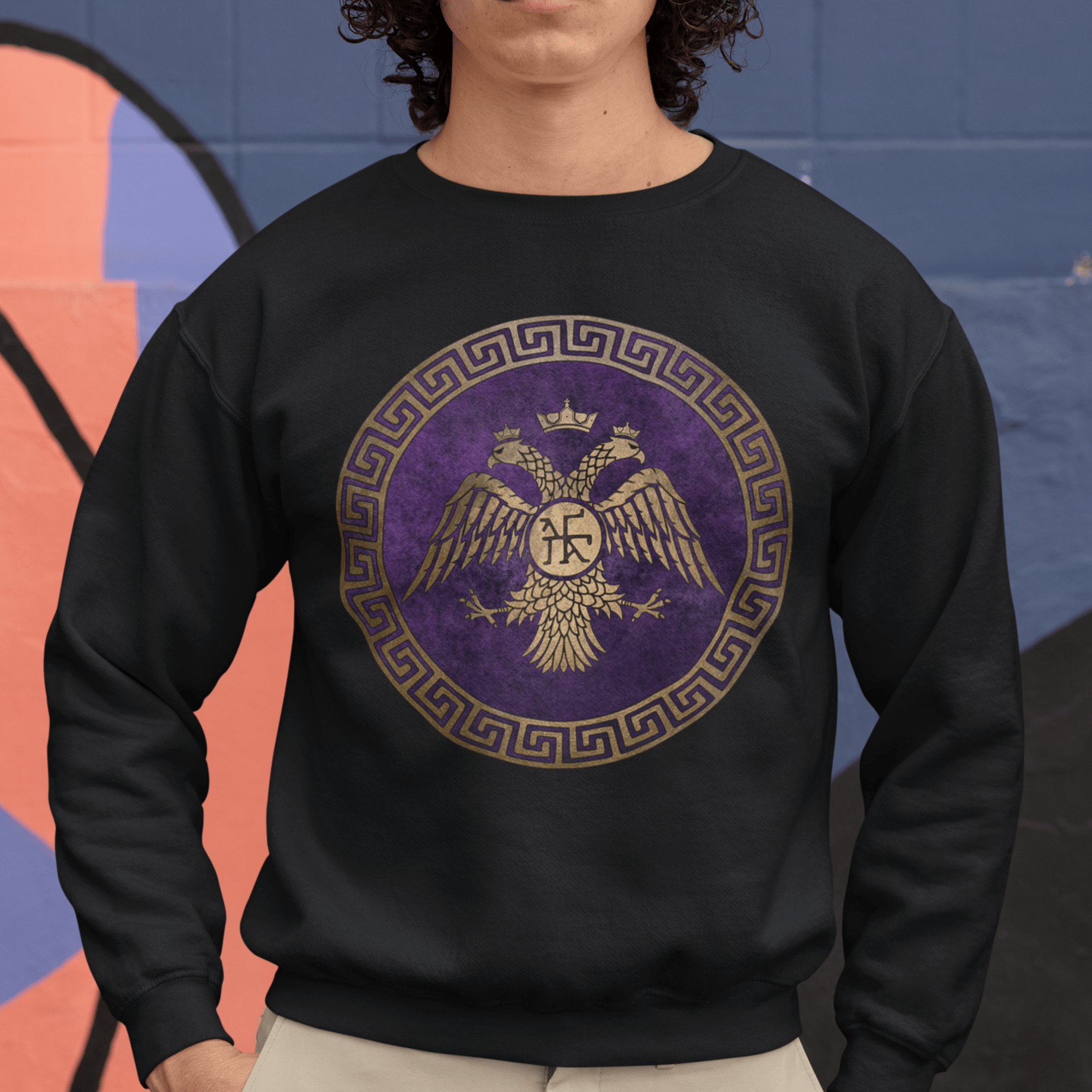 S / Black Byzantine Empire Sweatshirt