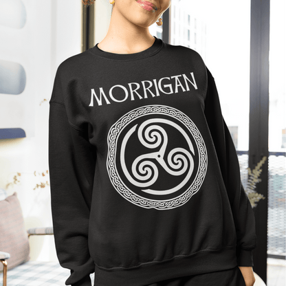 S / Black Morrigan Celtic Goddess Sweatshirt