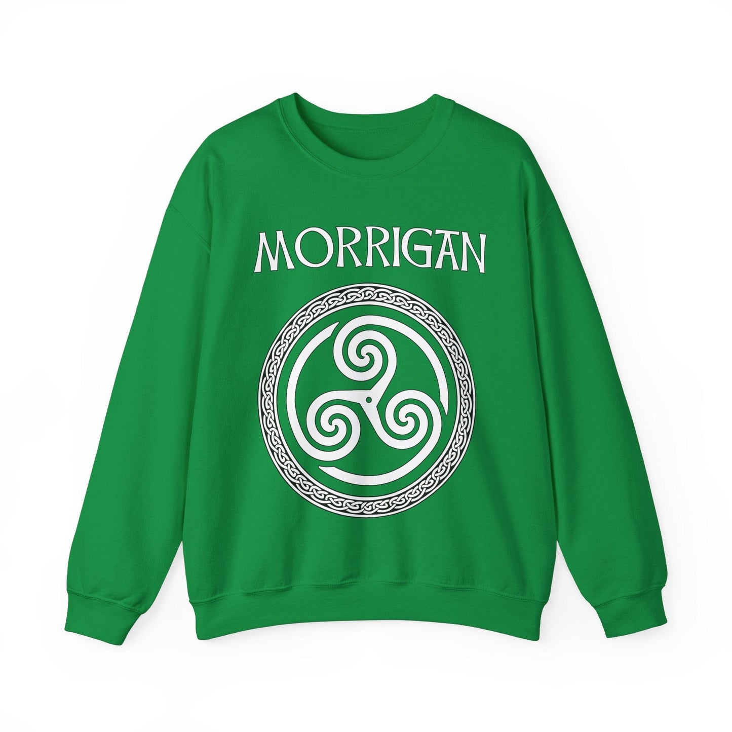 S / Irish Green Morrigan Celtic Goddess Sweatshirt
