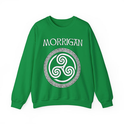 S / Irish Green Morrigan Celtic Goddess Sweatshirt