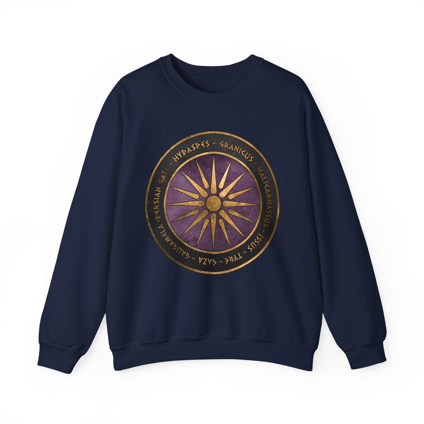 S / Navy Alexander the Great Battles Sweatshirt