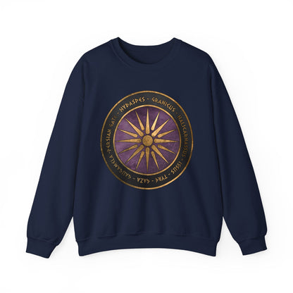 S / Navy Alexander the Great Battles Sweatshirt