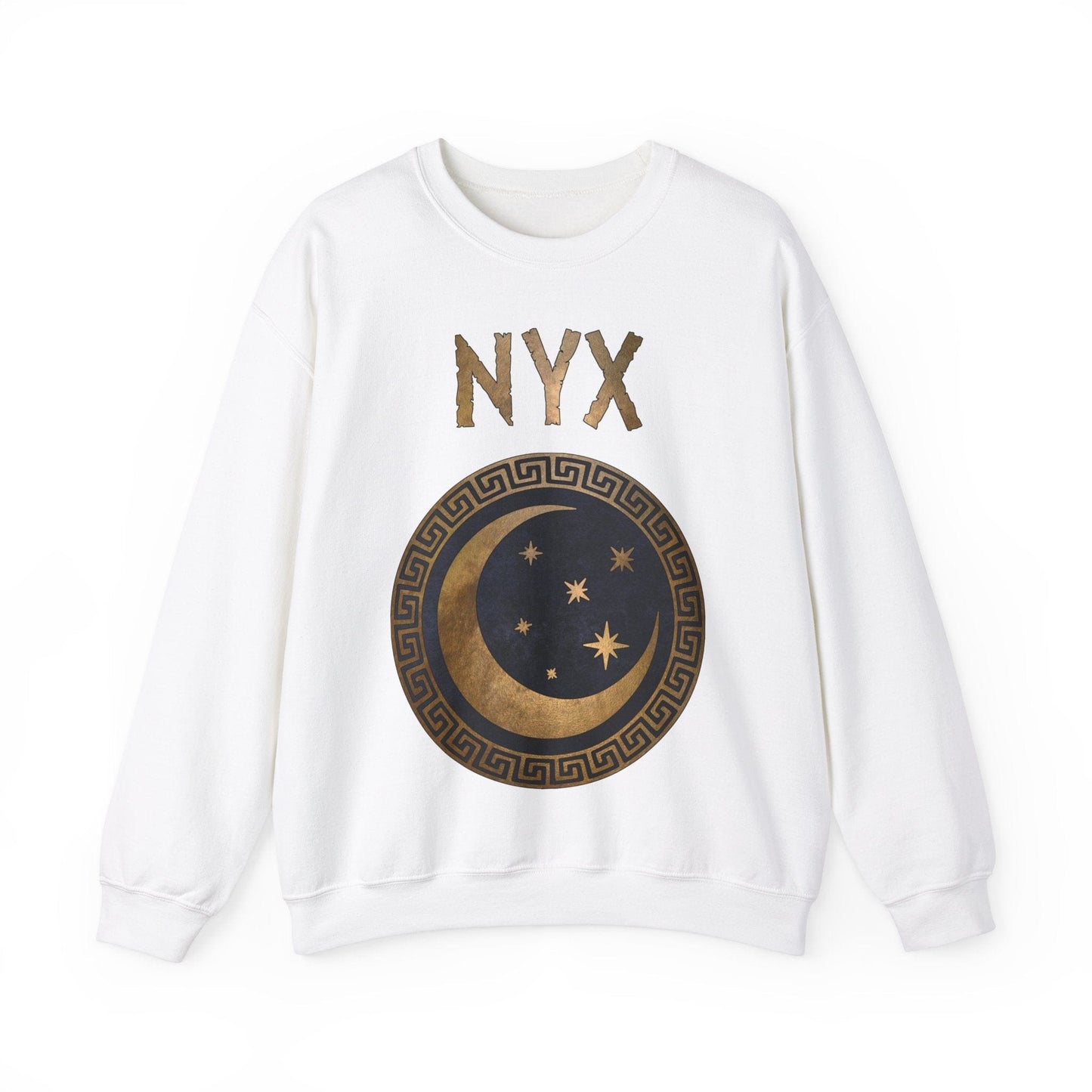 S / White Nyx Greek Goddess of Night Sweatshirt