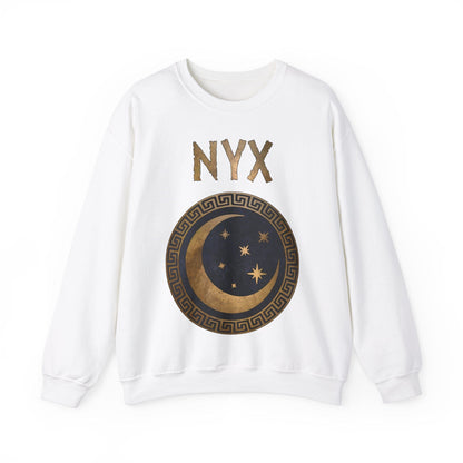 S / White Nyx Greek Goddess of Night Sweatshirt