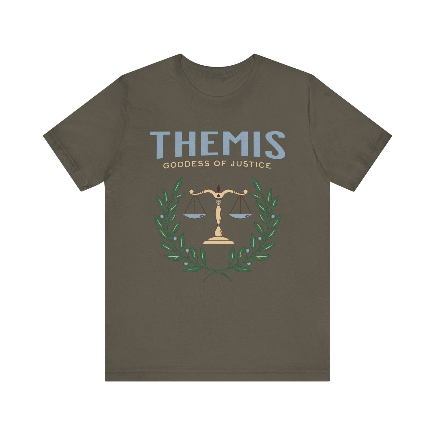 Army / S Themis Greek Goddess of Justice - Ancient Greek Mythology T-shirt