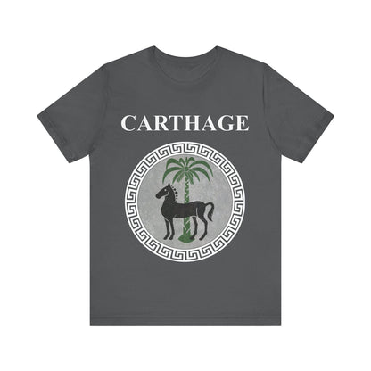 Asphalt / S Carthage Ancient Symbol of Qart-Hadasht Shield T-shirt