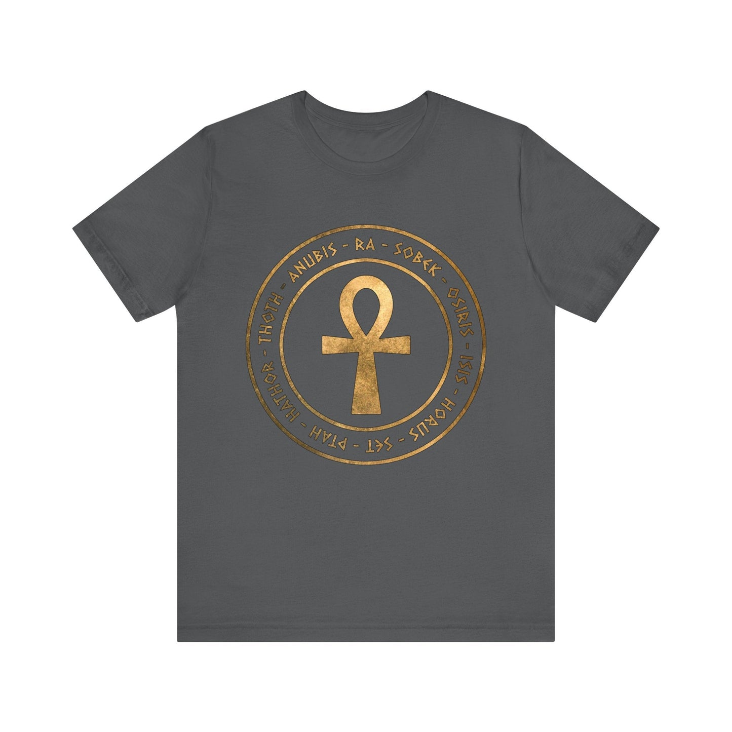 Asphalt / S Egyptian Gods the Ancient Gods of Egypt Ankh T-Shirt