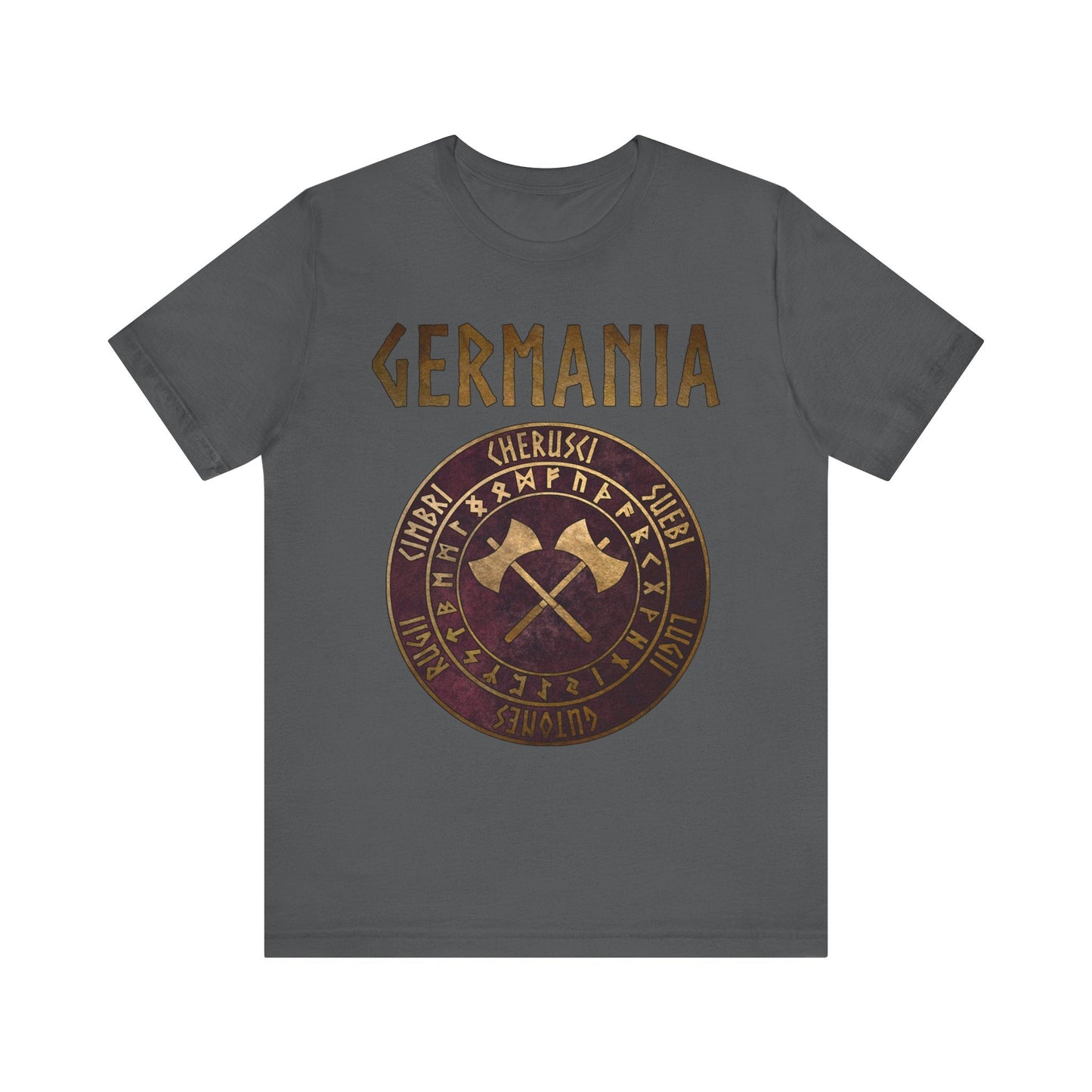 Asphalt / S Germania Ancient Germanic Tribes with Runes T-Shirt