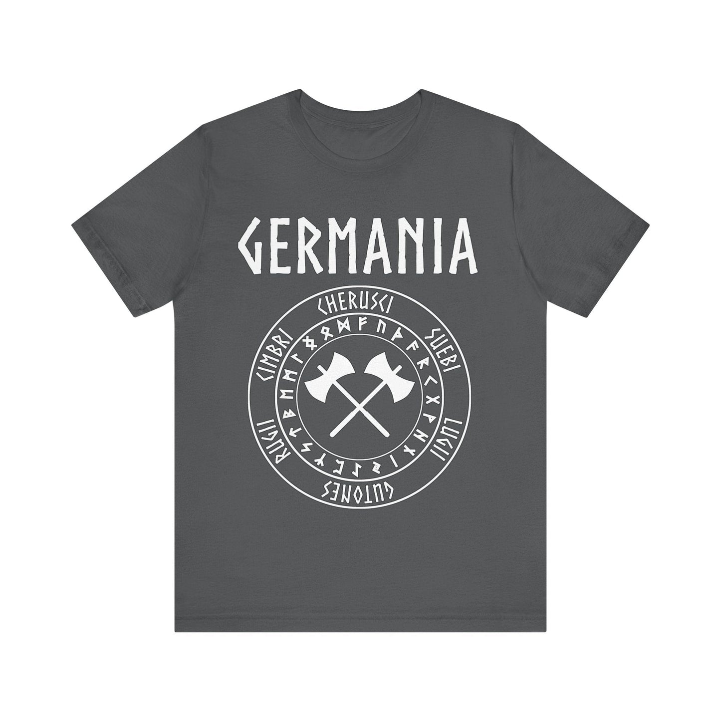 Asphalt / S Germania Ancient Tribes of Germany Runes T-Shirt