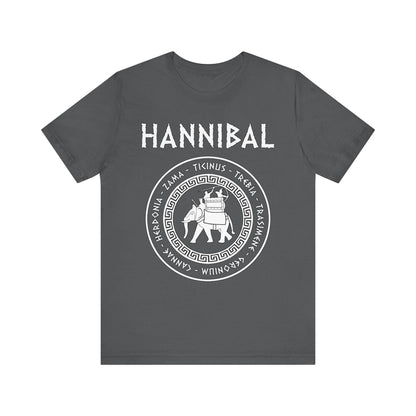 Asphalt / S Hannibal Barca 2nd Punic War Battles War Elephant Symbol T-Shirt