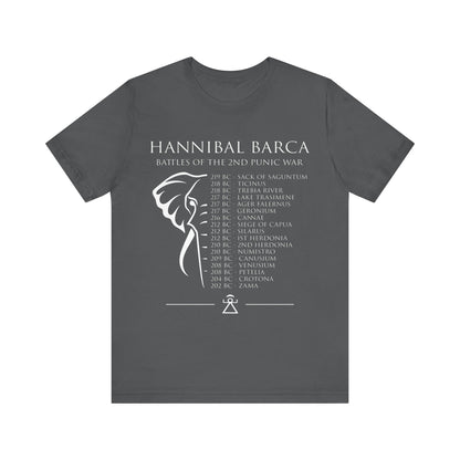 Asphalt / S Hannibal Barca Battles of the 2nd Punic War T-shirt
