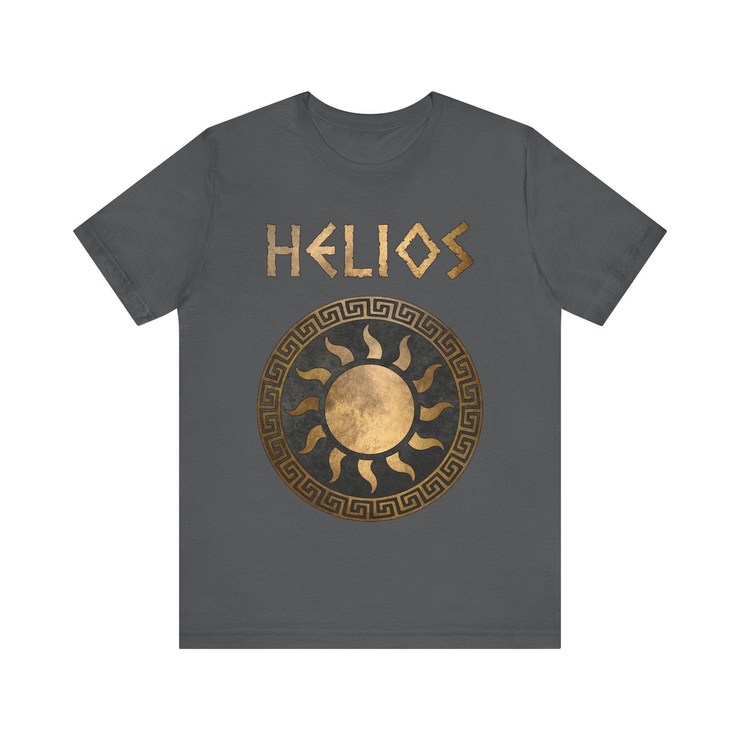 Asphalt / S Helios Greek God of the Sun Symbol T-Shirt