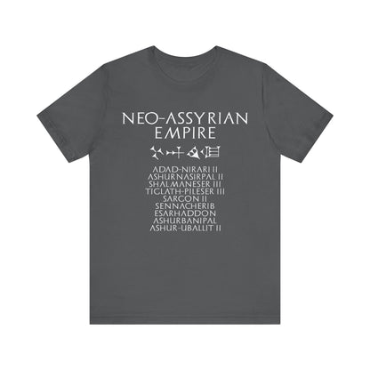 Asphalt / S Neo-Assyrian Empire - Neo-Assyrian Kings and Cuneiform Assyria T-Shirt